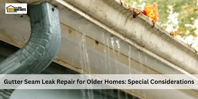 Gutter Seam Leak Repair for Older Homes: Special Considerations